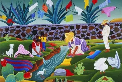 Laundry in the countryside  Mexico