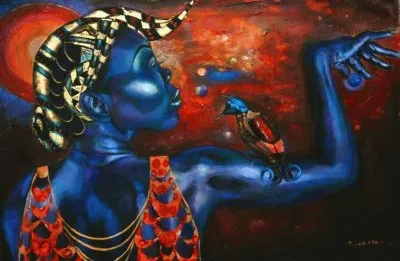 Lady with Bird by Tamara Natalie Maden jigsaw puzzle