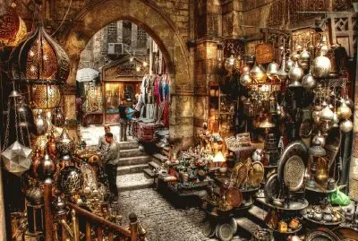 Un hermoso bazar en El Cairo jigsaw puzzle