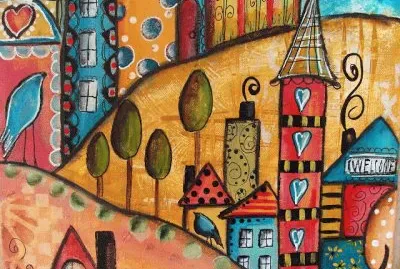 Funky little City by Jodi Ohl jigsaw puzzle