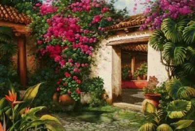 Colonial Patio Central America jigsaw puzzle