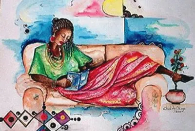 Reclining Lady by Chidi Okoye
