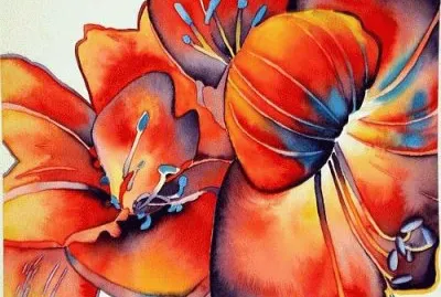 פאזל של Red Lillies