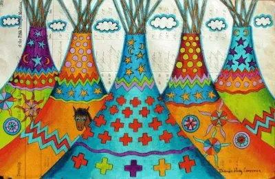 Tipi 's by Dolores Purdy Corcoran jigsaw puzzle