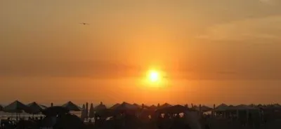 Sunset at Punta de BombÃ³n