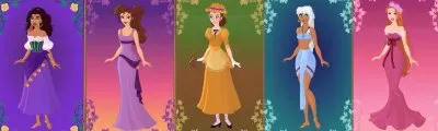 Esmeralda Megara Jane Kida Giselle jigsaw puzzle