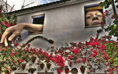 Un original patio en Cordoba, EspaÃ±a jigsaw puzzle