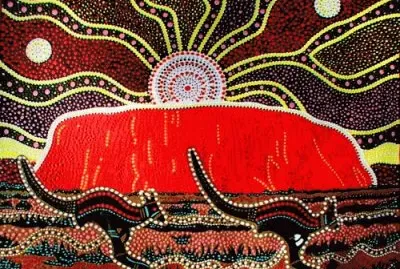 Ayers Rock aboriginal art  Australia