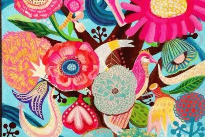 Bohemian naive Folk art