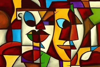 Cubist art by Jorel Spencer