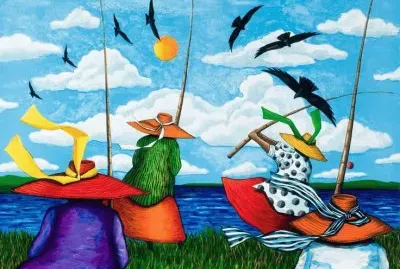 Fishing at the Lake by Jonathan Green