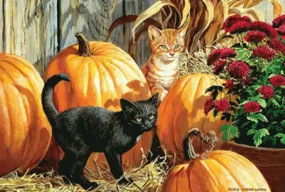 Pumpkins in the Garden by Persis Clayton Weirs