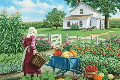 Working in the Garden by John Sloane