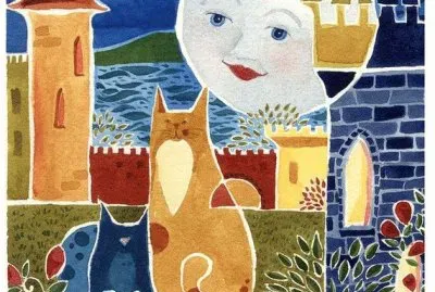 Cats close to the Moon jigsaw puzzle