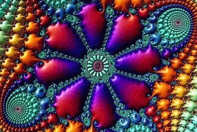 Quilted fractal jigsaw puzzle