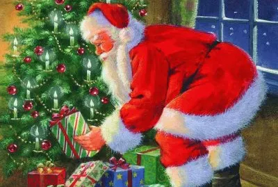 Santa brings presents