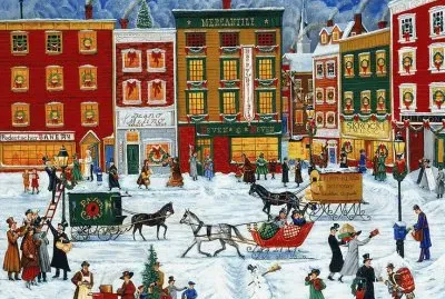 Christmas on Mainstreet jigsaw puzzle
