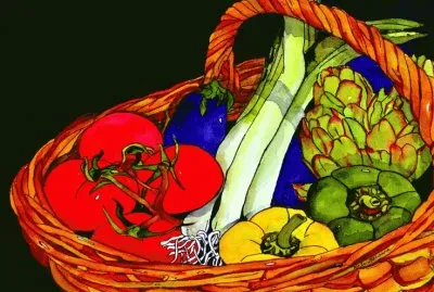 Basket with Vegetable jigsaw puzzle