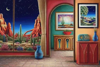 Desert view trough Window by Andy Russell