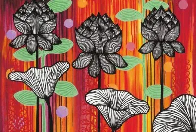 Three Lotuses by Carla Bank