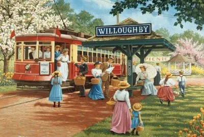 At the Car stop by John Sloane