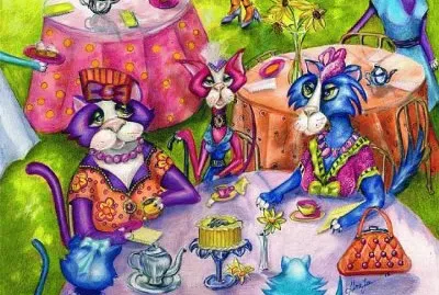 Kitty 's Tea party by Alma Lee