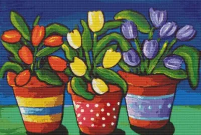 3 Flower Pots by Renie Britenbucher