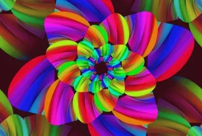 פאזל של Rainbow Flowers