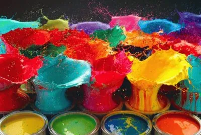 Splashing paint
