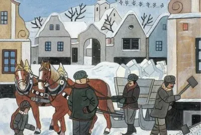 The Snow plough in action by Josef Lada