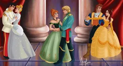 CinderellaPrince AnnaKristoff BelleBeast