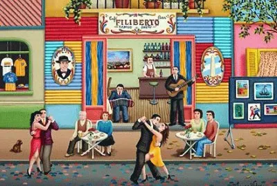 Tango dancing by Laura Vidra