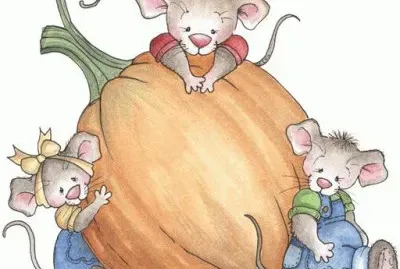 ratoncitos en la cabaza