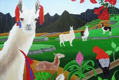 Llamas in Peru by Raul del Rio