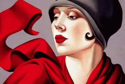 Lady with Red Scarve jigsaw puzzle