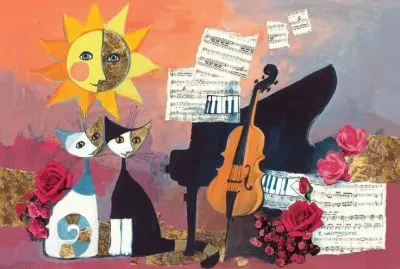 Musical Cats during a brake by Rosina Wachtmeister