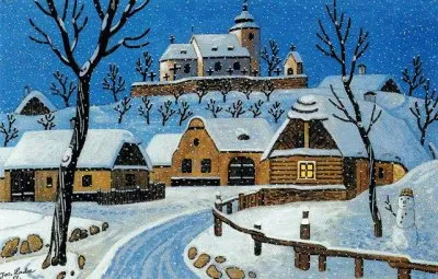 Czech Winter by Josef Lada