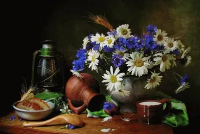 פאזל של vaso flores azuis
