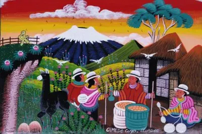 Farmers at Work Ecuador by Olmedo Cayo