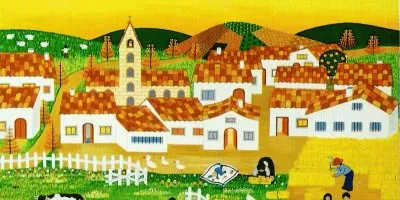 Native art  Italian Village