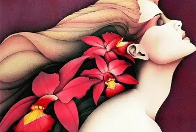 Lady with Orchid jigsaw puzzle