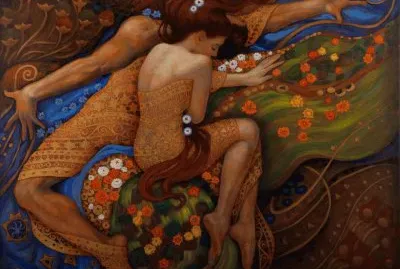 Amor entre flores jigsaw puzzle