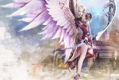 Dibujo de mujer Ã¡ngel con arco y flecha