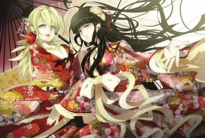 Chicas animÃ© con kimono jigsaw puzzle