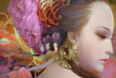 Dibujo de mujer gitana