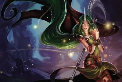 Chica unicornio de pelo verde