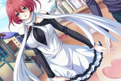 Chica animÃ© con vestido blanco y negro