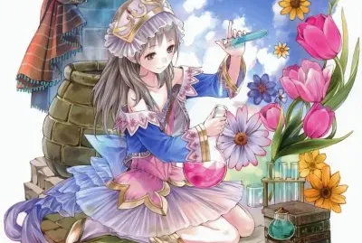 Chica animÃ© preparando perfumes