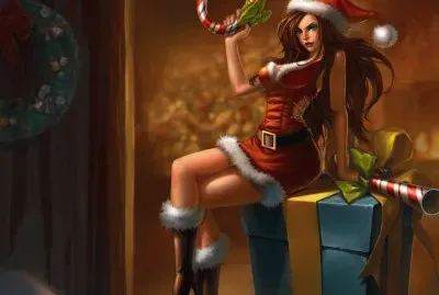 Mujer vestida de papÃ¡ noel