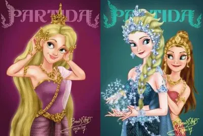 Rapunzel Elsa Anna